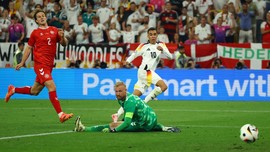 FOTO: Jerman Hajar Denmark Diwarnai Gol Dianulir dan Laga Disetop